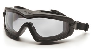 Black Frame with Dual Clear H2X Anti-Fog Lens