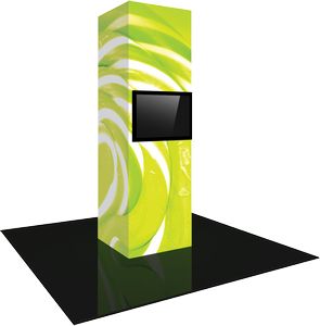 Vector Frame Modular Backlit Monitor Tower 03 (3' x 10')