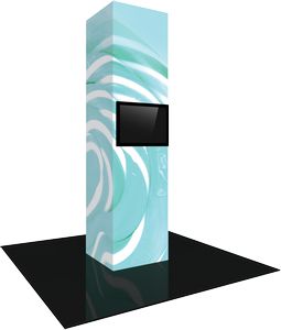 Vector Frame Modular Backlit Monitor Tower 05 (3' x 12')