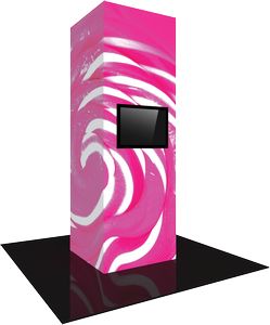 Vector Frame Modular Backlit Monitor Tower 06 (4' x 12')