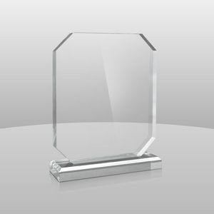 Vertical Mount Clear Rectangular Award I (9"x7"x2")