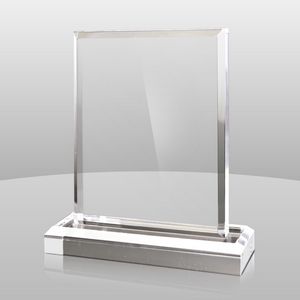 Vertical Mount Clear Rectangular Award II (5"x4"x2")