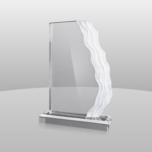 Vertical Mount Clear Wave-Length Award (10"x7"x2")