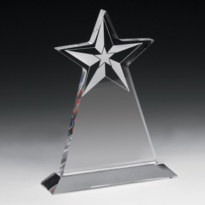 Vertical Star Award w/4-Color Process (7 1/2"x 9 1/4"x 3/4")