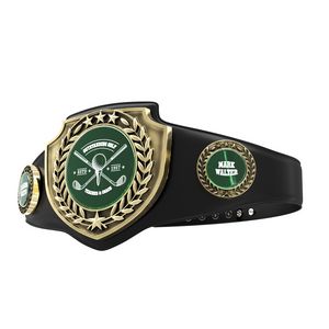 VibraprintÂ® Antique Shield Championship Belt in Black