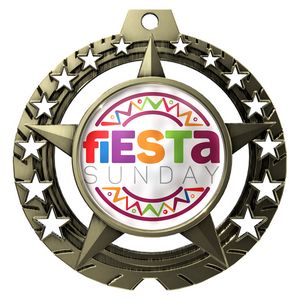 VibraprintÂ® Antique Star Insert Medallions (3-3/4")