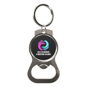 VibraprintÂ® Bottle Opener Key Tag w/ Split Ring