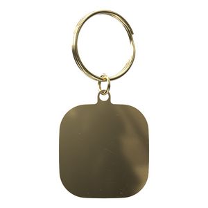 VibraprintÂ® Bright Gold Circular Key Tag (1-3/8")