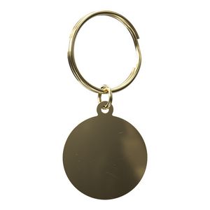 VibraprintÂ® Bright Gold Round Key Tag (1-1/8")