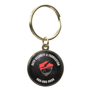 VibraprintÂ® Bright Gold Round Key Tag (1-1/8")