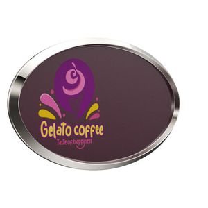 Vibraprint® Bright Oval Name Badge Holder