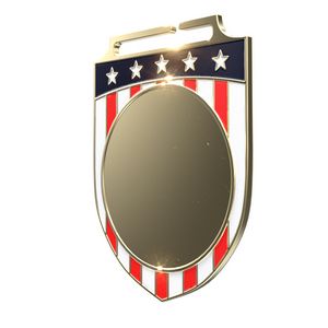 Vibraprint® Bright Patriotic Shield Insert Medallion (2-3/4")