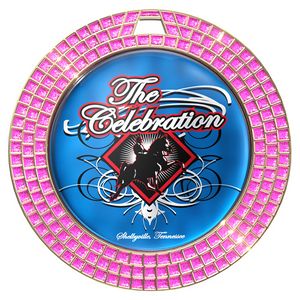 VibraprintÂ® Bright Pink GEM Insert Medallion (2-3/4")