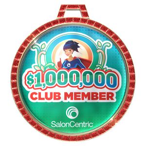 VibraprintÂ® Bright Silver Red GEM Insert Medallion (2-1/4")