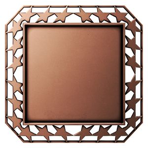Vibraprint® Bright Star Border Square Insert Medallions (2-3/4")
