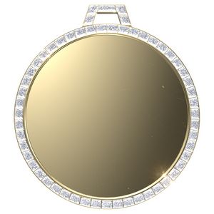 VibraprintÂ® Bright White GEM Insert Medallion (2-1/4")