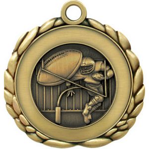 VibraprintÂ® Football Quali-Craft Medallion (2-1/2")
