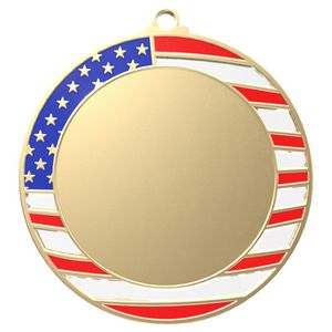 VibraprintÂ® Matte American Flag Insert Medallion (2-3/4")