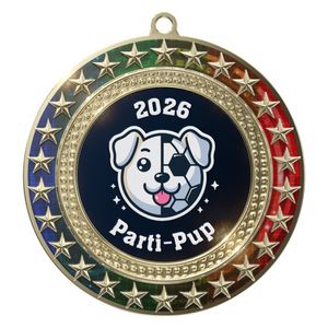 VibraprintÂ® Radiant Star Multicolor Insert Medallions (3")