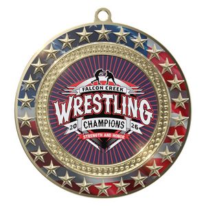 VibraprintÂ® Radiant Star Patriotic Insert Medallions (3")