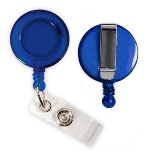 VibraprintÂ® Round Badge Reel w/ Belt Clip (1-1/4") (1-1/4")