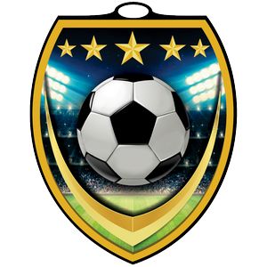 VibraprintÂ® Shield Soccer Medallion (3")