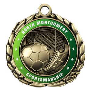 VibraprintÂ® Soccer Quali-Craft Medallion (2-1/2")