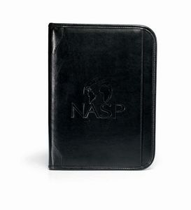Vintage Leather Padfolio - Black