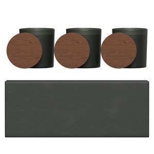 Vista Glass Candle 3-Pack With Acacia Wood Lids