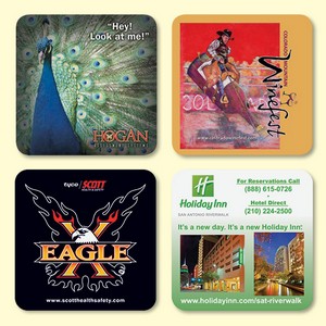 VynexÂ® DuraTecÂ® 3.6"x3.6"x1/16" Hard Surface Drink Coaster