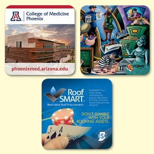 VynexÂ® Heavy Duty 4"x4"x3/16" Hard Surface Drink Coaster