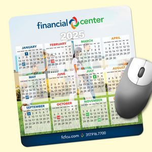 VynexÂ® Heavy Duty 7.5"x8"x3/16" Calendar Mouse Pad