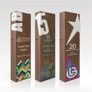 Walnut Award 10" Rectangular Metal Band
