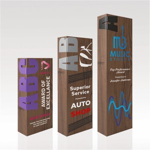 Walnut Award 7" Rectangular - Letter