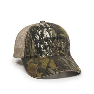 Washed Camo Cap w/Contrasting Mesh Back