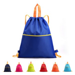 Waterproof Nylon Drawstring Bag with Zipper & Handle