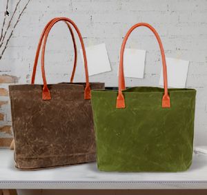 Waxed Canvas Tote Bag
