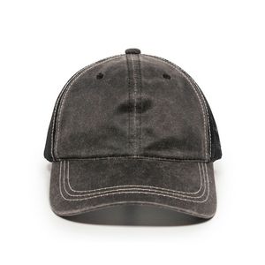 Weathered Cotton Cap w/Mesh Back