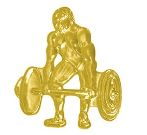Weightlifting Chenille Lapel Pin