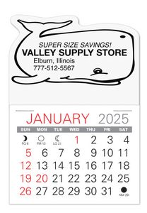 Whale Shape Value Stick Adhesive Calendar