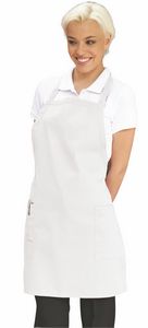 White Deluxe Long Bib Apron