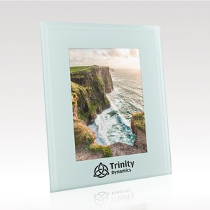 White Glass Photo Frame