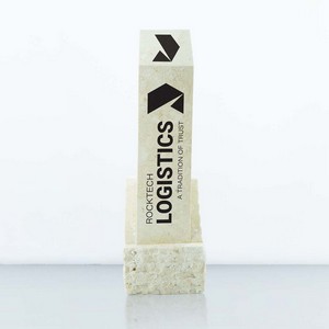 White Marble Square Column Award 12"