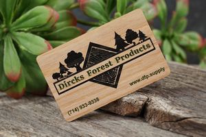White Oak Wood Business Cards