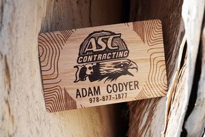 White Oak Wood Business Cards
