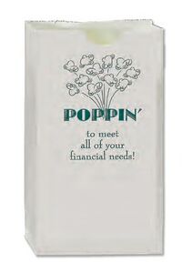 White Popcorn Bags (4 1/4"x2 3/8"x8 3/16")