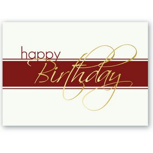 White & Red Happy Birthday Everyday Greeting Card (5"x7")