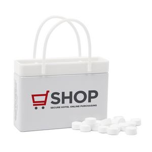 White Shopping Bag Mint Tin