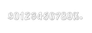 White Sign Painter Series Number Decals (Set of 12)