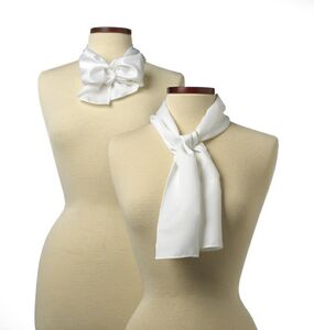 White Silk Scarf - 10"x54"